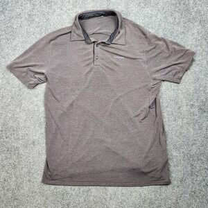 Patagonia Cactusflats Polo Shirt Mens Large Brown Casual Stretch Performance